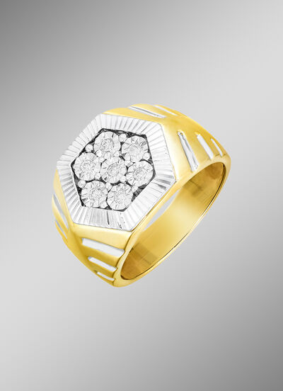 Exquisiter Herrenring in Bicolor  Exquisiter Herrenring in Bicolor