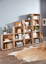 Klassische Regal-Serie mit Kunststofffüßen EICHE SONOMA