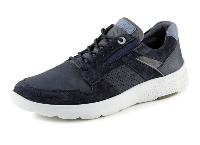 Waldläufer Schnürschuh mit Zier-Perforation DUNKELBLAU-JEANS