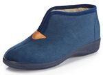Laurina Hausschuh aus samtigen Textilmaterial BLAU