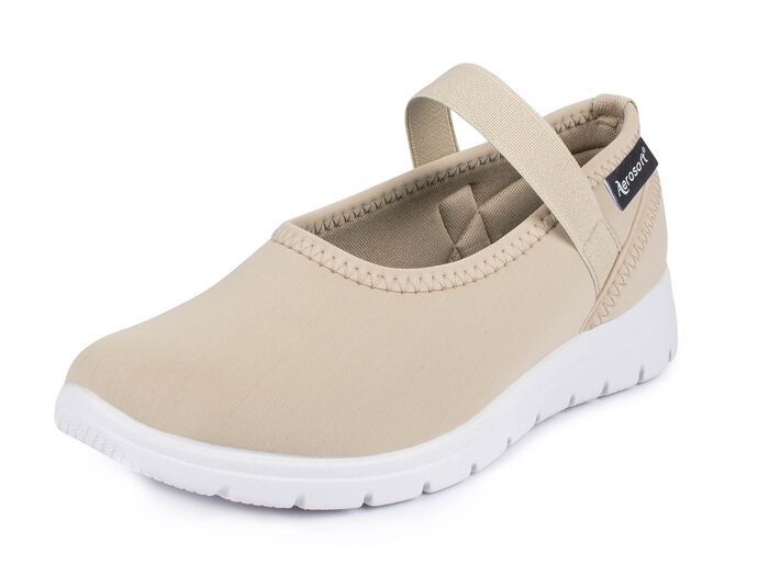 Flexibler Ballerina-Stretchschuh BEIGE