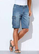 Jeans-Bermudas mit Cargotaschen JEANSBLAU
