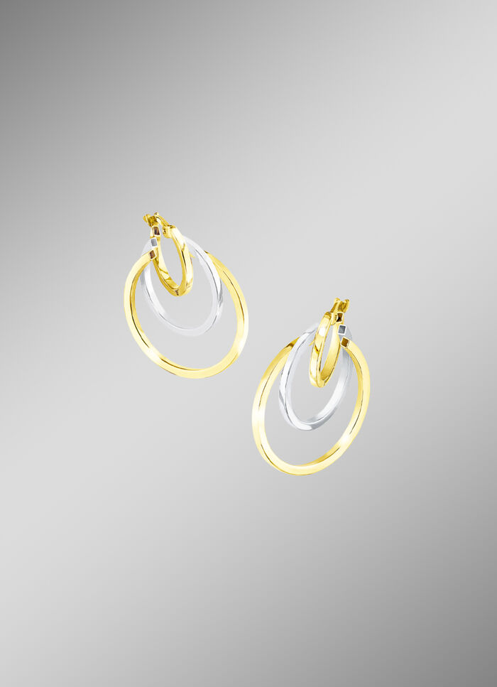 Moderne, schicke Creolen in Bicolor 