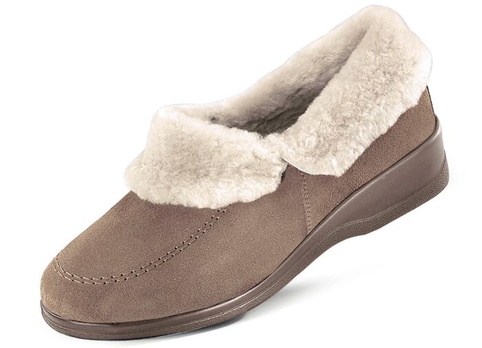 ELENA EDEN Hausschuh mit echtem Lammfellfutter 