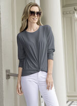 Unifarbene Shirt-Tunika ANTHRAZIT