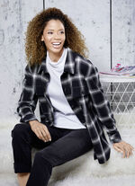 Oversized Longbluse mit Hemdkragen 