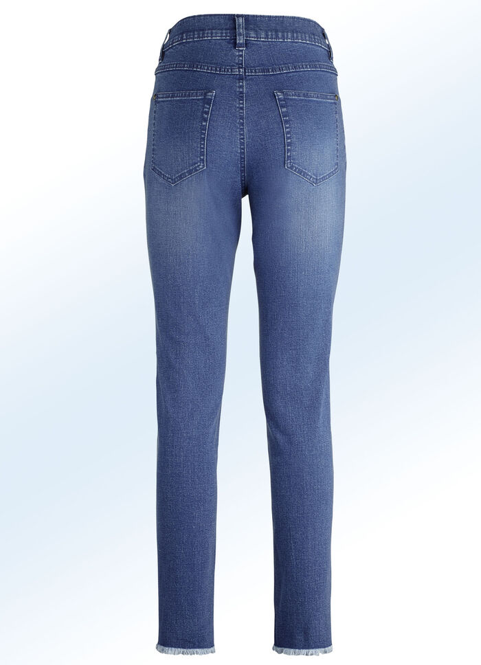Knöchellange Jeans in 5-Pocket-Form JEANSBLAU