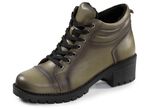 ELENA EDEN, klassische Damen-Stiefeletten, WInterschuhe, mit herausnehmbarem Fu&szlig;bett KHAKI