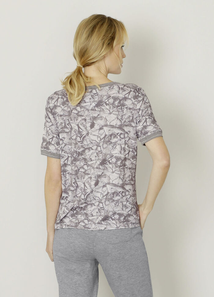 Shirt mit sportiven Rippbündchen 