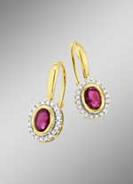 Ohrringe mit Rubin Brillanten 