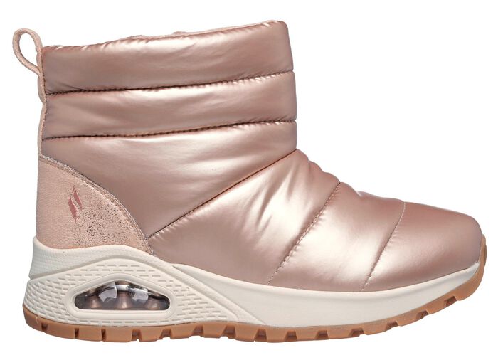 SKECHERS, gef&uuml;tterte Damen-Boots, Winterschuhe, mit Rei&szlig;verschluss ROS&Eacute;GOLD
