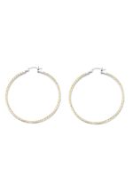 Funkelnde Creolen aus Silber 925/- fein 