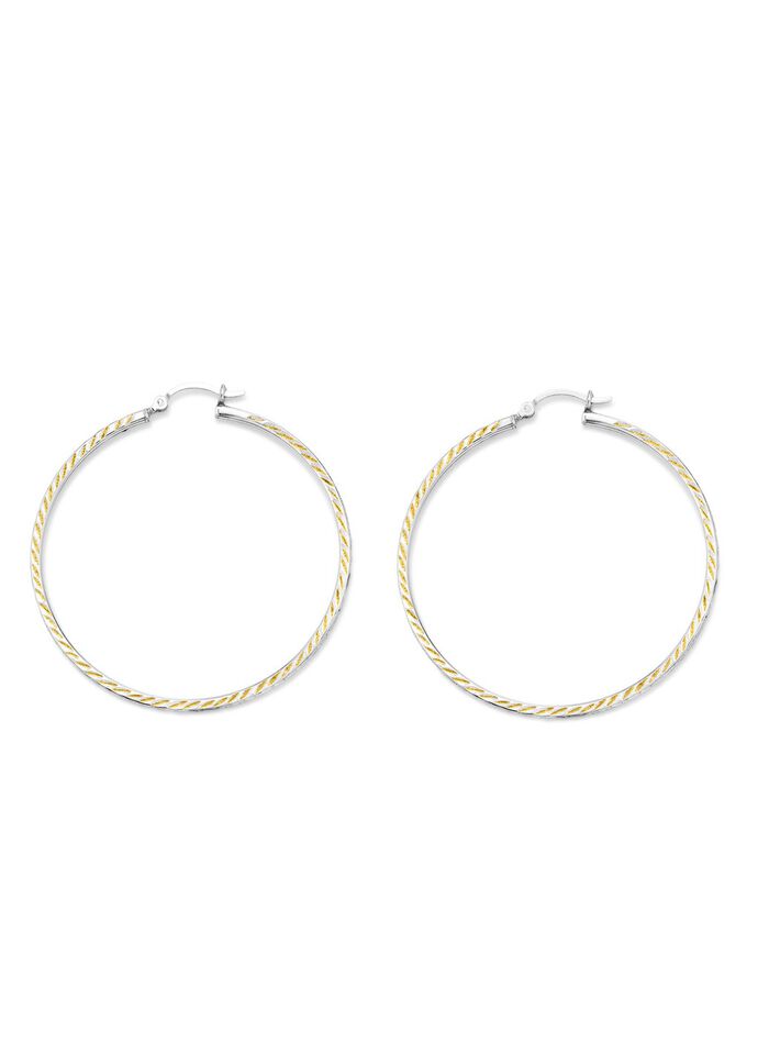 Funkelnde Creolen aus Silber 925/- fein 