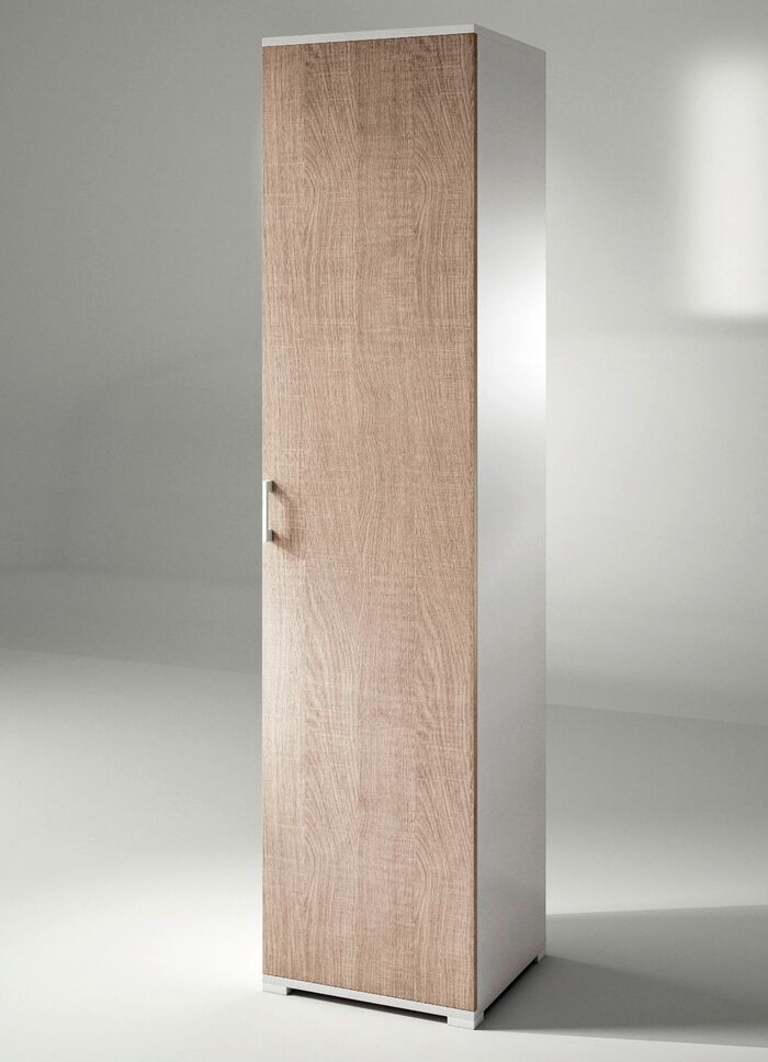 Praktische Schr&auml;nke in geradlinigem Design WEISS-EICHE