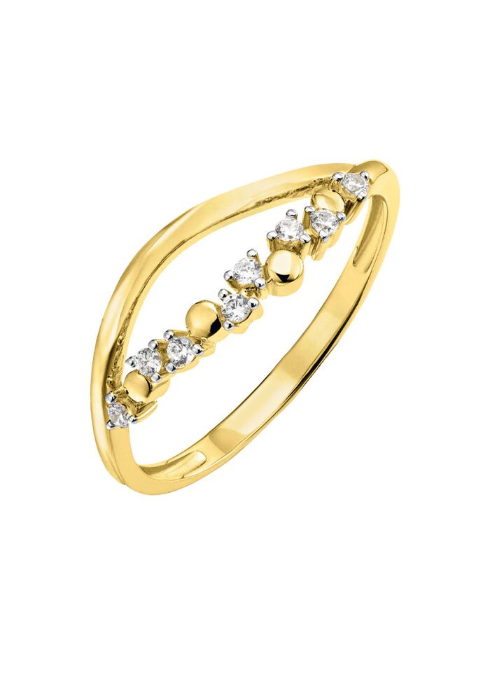 Zeitlose Eleganz: Damenring mit synth. Zirkonia 