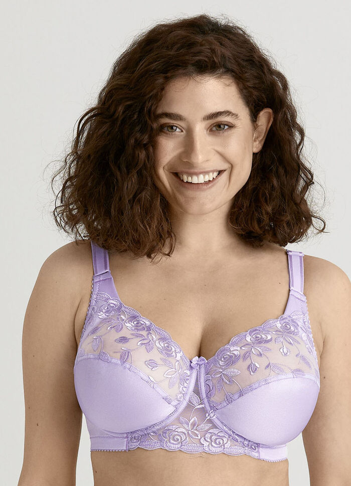  Miss Mary B&uuml;gel-BH mit floraler T&uuml;llstickereispitze im Vorderteil FLIEDER