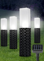 Rattan-Leuchten, 4er-Set 