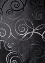 Dekoschal mit Umschlagsaum SCHWARZ