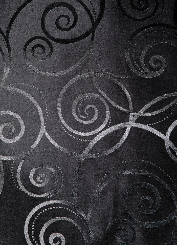 Dekoschal mit Umschlagsaum SCHWARZ