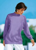 Pullover in Feinstrick mit Schurwolle FLIEDER