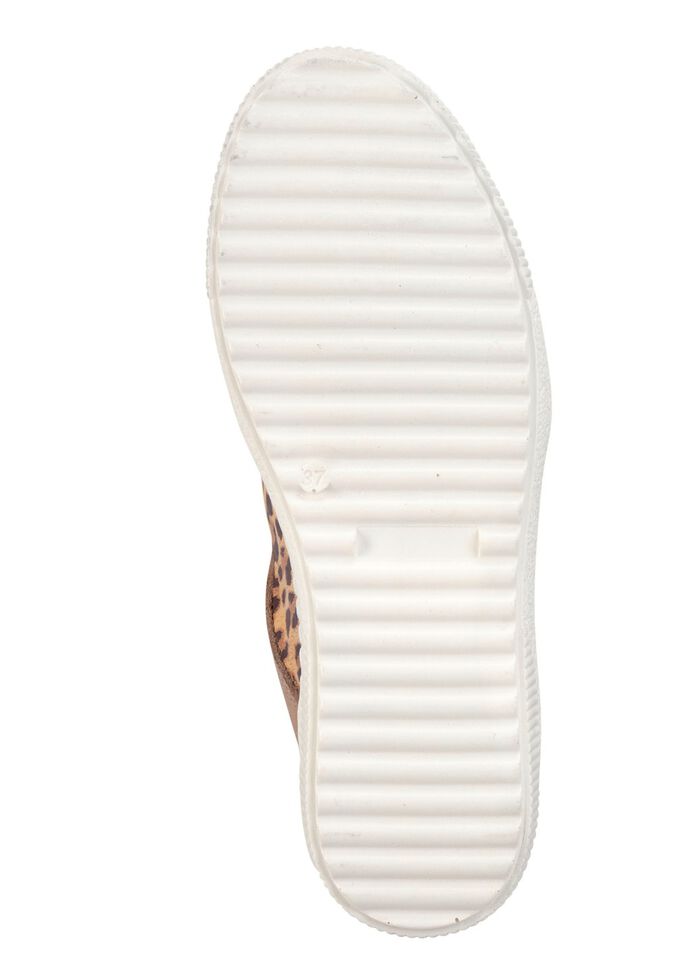 ELENA EDEN Schn&uuml;rschuh mit cognacfarbenem Leo-Print CAMEL-GOLD