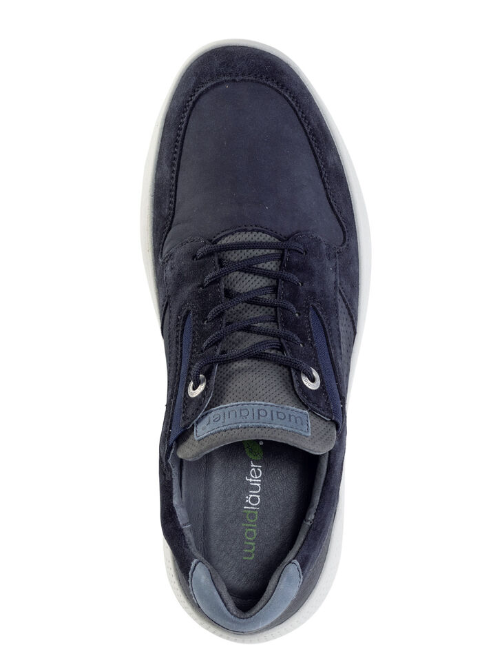 Waldläufer Schnürschuh mit Zier-Perforation DUNKELBLAU-JEANS