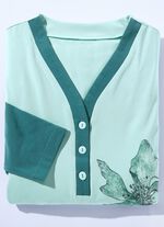 Zweierpack Nachthemden mit Knopfleiste und platziertem Druck 