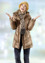 Jacke mit abnehmbarer Kapuze HASELNUSS