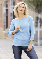Pullover mit nachhaltig recycelter Baumwolle BLEU