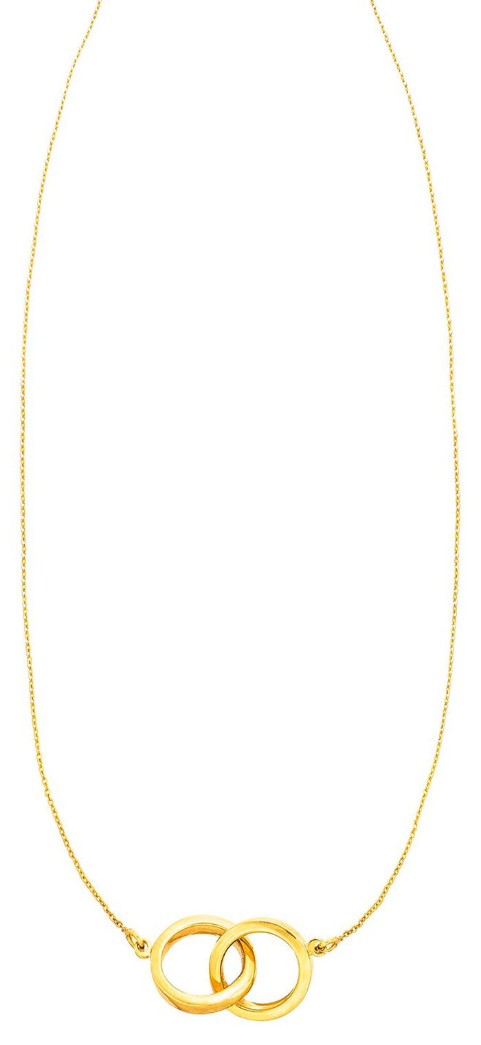 In sch&ouml;nem Design: Halskette mit 2 Ringen 