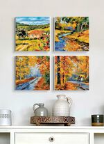 4-teiliges Bilder-Set 