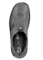 ELENA EDEN-Slipper aus Nappaleder GRAU-SCHWARZ