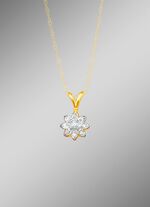 Anh&auml;nger mit Brillant und Diamanten 