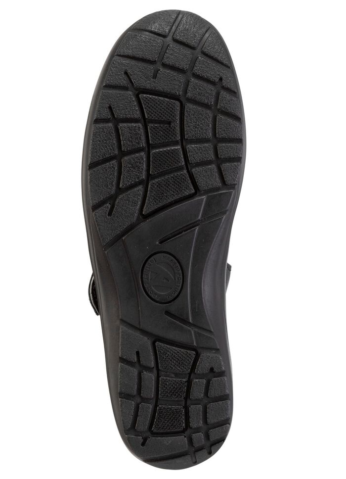 ELENA EDEN, sommerliche Damen-Slipper, Weite H, mit herausnehmbarem Fu&szlig;bett SCHWARZ