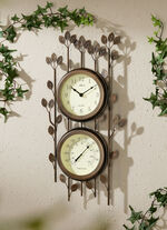 Batteriebetriebene Wanduhr mit Thermometer 