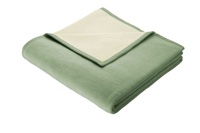Schlafdecke mit Veloursbandeinfassung GRÜN