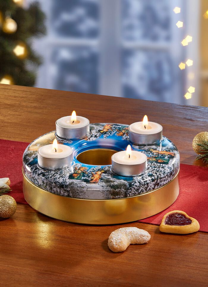 Adventskranz-Geb&auml;ckdose 