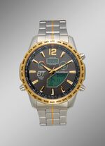 Funk-Solar-Herrenuhr mit Edelstahlbandgeh&auml;use 