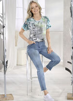 Shirt mit Plättchenzier im Vorderteil