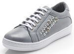 Sneaker mit trendigen Ziernieten HELLGRAU