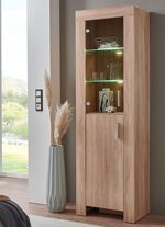 Vitrinen mit LED-Beleuchtung EICHE SONOMA