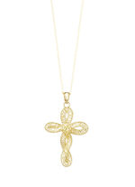 Filigraner, geschwungener Kreuz-Anh&auml;nger 