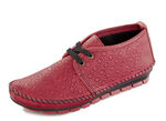 Gemini Mokassin-Schnürschuh mit effektvoller Prägung ROT
