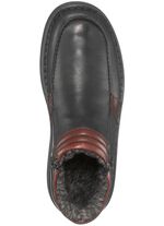 GINO GALANTE, gef&uuml;tterte Herren-Boots, Winterschuhe, mit herausnehmbarem Fu&szlig;bett SCHWARZ-BURGUND