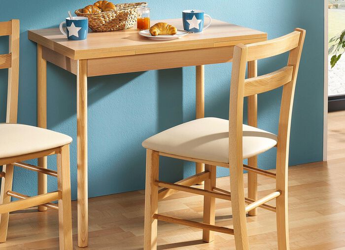 Esstisch mit Beinen aus massiver Buche NATUR