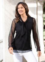 2-teiliges Set bestehend aus Shirt und Tr&auml;gershirt SCHWARZ