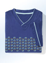 Zweierpack Nachthemden mit V-Ausschnitt und Seitenschlitzen 