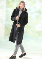 Mantel mit fester Kapuze 