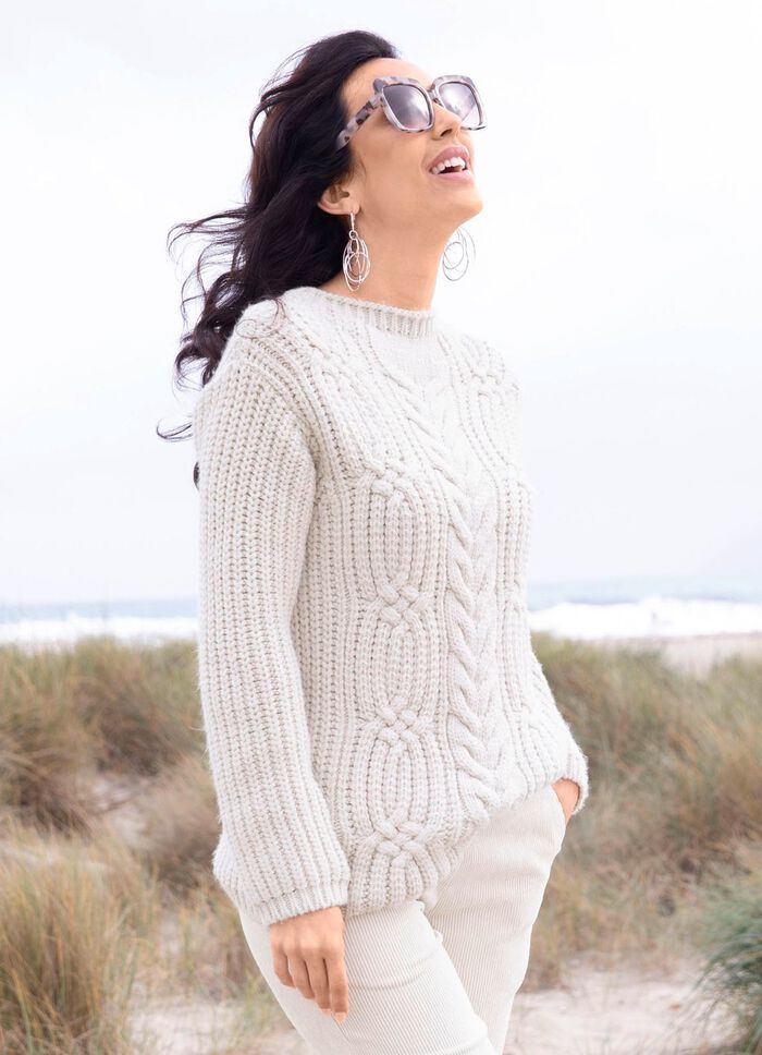 Pullover in flauschig weichem Grobstrick 