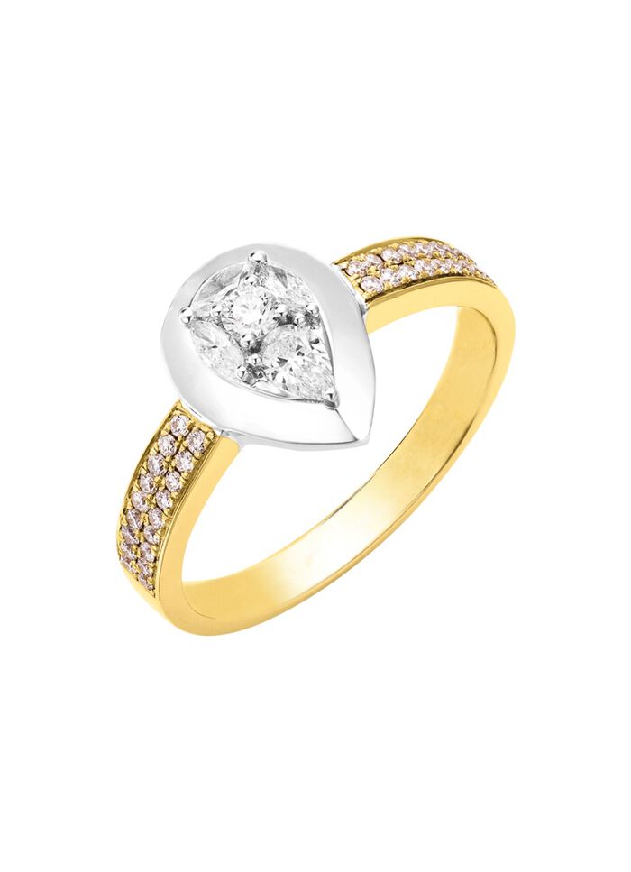 Damenring mit Diamanten und Brillanten 